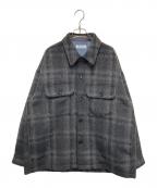 MONKEY TIMEモンキータイム）の古着「オンブレチェック フリースメルトン CPOジャケット」｜グレー