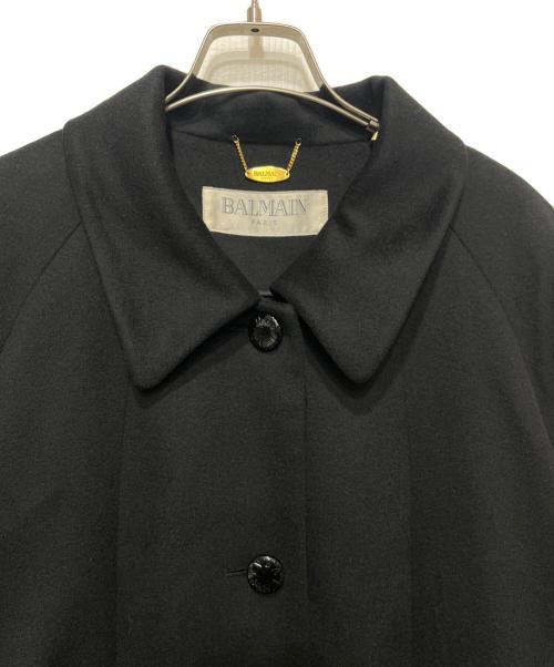 BALMAIN（バルマン）BALMAIN (バルマン) カシミヤステンカラーコート ブラック サイズ:19の古着・服飾アイテム