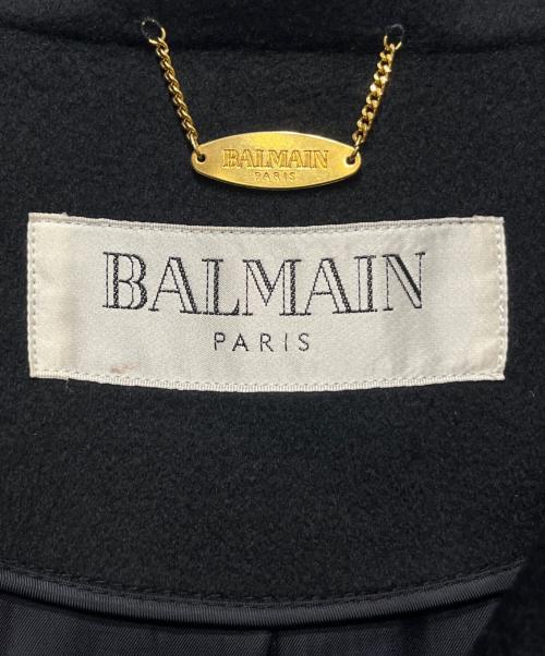 BALMAIN（バルマン）BALMAIN (バルマン) カシミヤステンカラーコート ブラック サイズ:19の古着・服飾アイテム