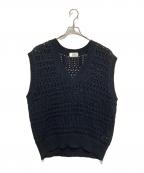 TAAKKターク）の古着「ハンドニットベスト」｜ブラック