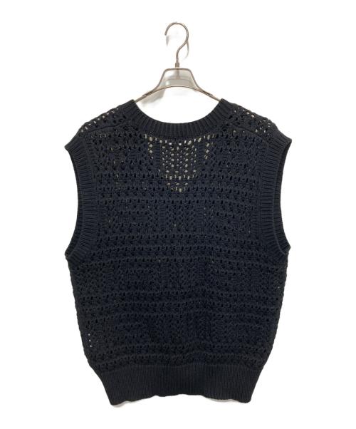 TAAKK（ターク）TAAKK (ターク) ハンドニットベスト ブラック サイズ:2の古着・服飾アイテム