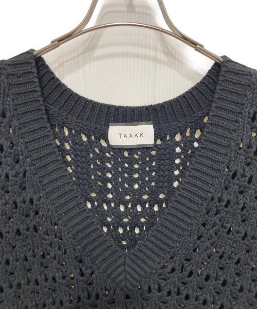 TAAKK（ターク）TAAKK (ターク) ハンドニットベスト ブラック サイズ:2の古着・服飾アイテム