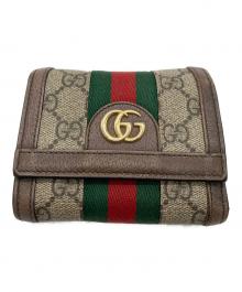 GUCCI（グッチ）の古着「オフディア三つ折り財布」｜ベージュ