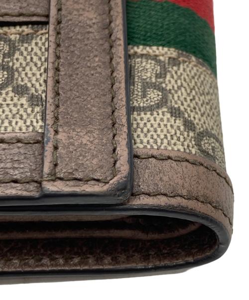 GUCCI（グッチ）GUCCI (グッチ) オフディア三つ折り財布 ベージュの古着・服飾アイテム