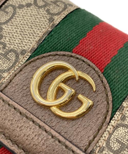 GUCCI（グッチ）GUCCI (グッチ) オフディア三つ折り財布 ベージュの古着・服飾アイテム
