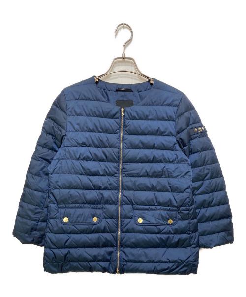 TATRAS（タトラス）TATRAS (タトラス) Demi-Luxe Beams (デミルクス ビームス) 別注 アカッチャ ノーカラーダウンジャケット ネイビー サイズ:3の古着・服飾アイテム