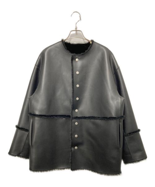 MACPHEE（マカフィー）MACPHEE (マカフィー) フェイクムートン リバーシブルショートコート ブラック サイズ:36の古着・服飾アイテム