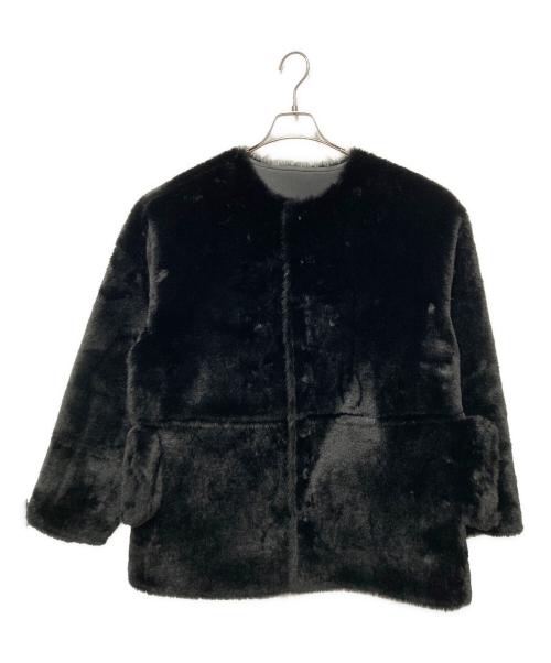 MACPHEE（マカフィー）MACPHEE (マカフィー) フェイクムートン リバーシブルショートコート ブラック サイズ:36の古着・服飾アイテム