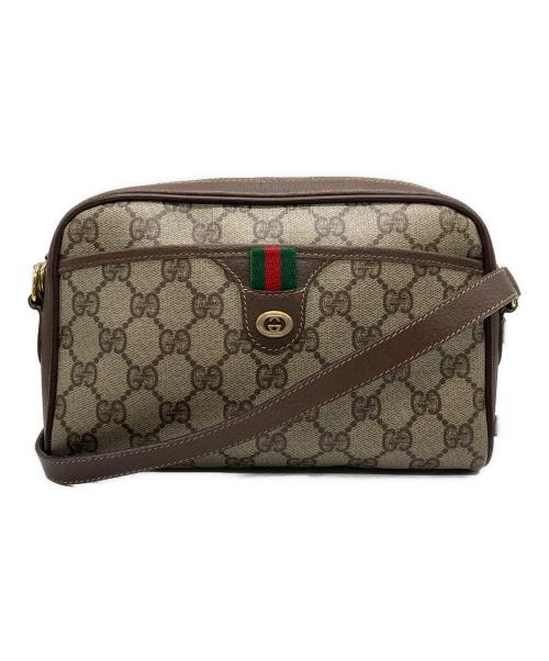 GUCCI（グッチ）GUCCI (グッチ) シェリーラインショルダーバッグ ブラウンの古着・服飾アイテム