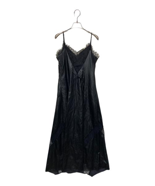 FRAY ID（フレイ アイディー）FRAY ID (フレイ アイディー) レーストリムスリップワンピース ブラック サイズ:1の古着・服飾アイテム