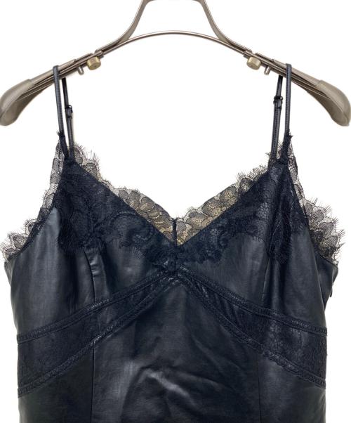 FRAY ID（フレイ アイディー）FRAY ID (フレイ アイディー) レーストリムスリップワンピース ブラック サイズ:1の古着・服飾アイテム