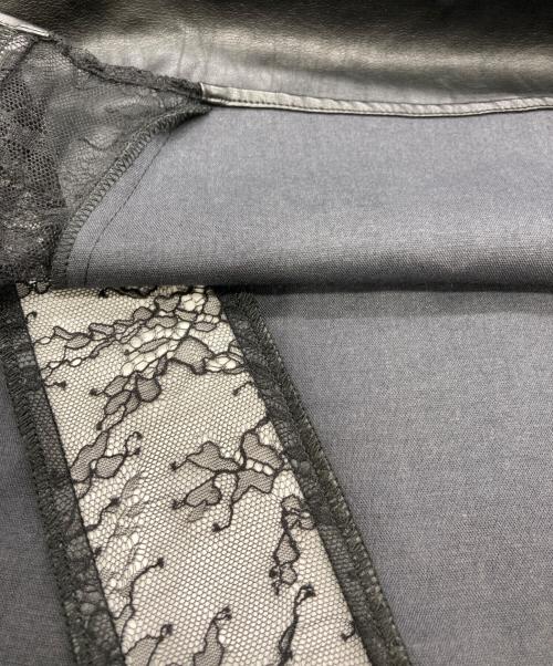 FRAY ID（フレイ アイディー）FRAY ID (フレイ アイディー) レーストリムスリップワンピース ブラック サイズ:1の古着・服飾アイテム