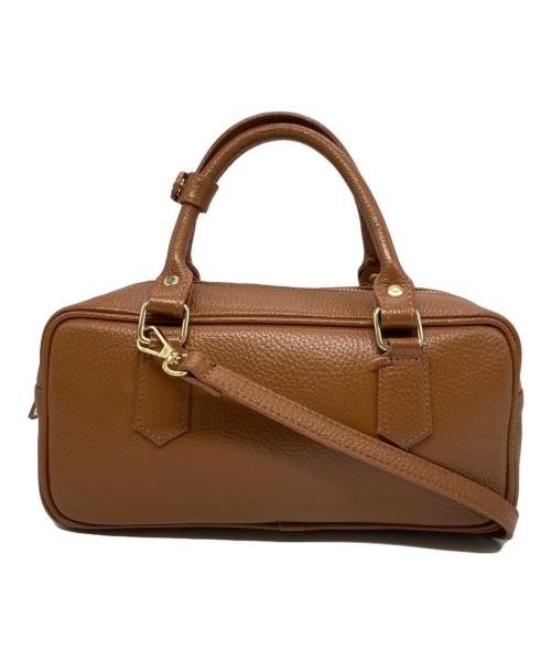 AULENTTI（オウレンティ）AULENTTI (オウレンティ) 2WAYレザーボストンバッグ ブラウンの古着・服飾アイテム