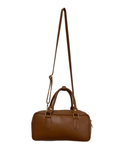 AULENTTI（オウレンティ）AULENTTI (オウレンティ) 2WAYレザーボストンバッグ ブラウンの古着・服飾アイテム