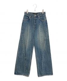 UNITED TOKYO（ユナイテッドトーキョー）の古着「カーブラインデニムパンツ」｜ブルー