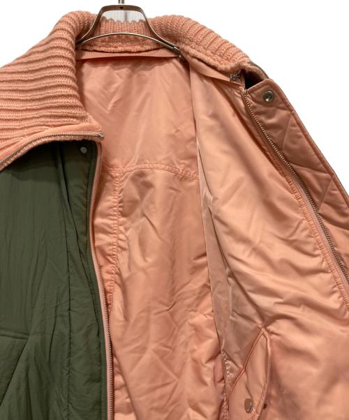 MAISON SPECIAL（メゾンスペシャル）MAISON SPECIAL (メゾンスペシャル) Multiway Knit Collar MA-1 オリーブ×ピンク サイズ:FREEの古着・服飾アイテム