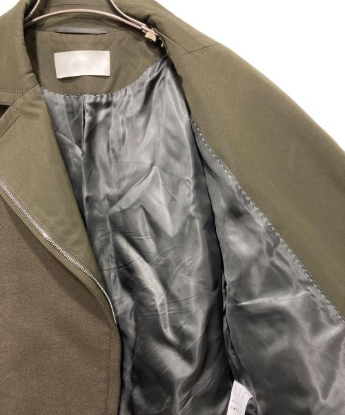 BOSS HUGO BOSS（ボス ヒューゴボス）BOSS HUGO BOSS (ボス ヒューゴボス) 異素材ライダースジャケット オリーブ サイズ:US4の古着・服飾アイテム