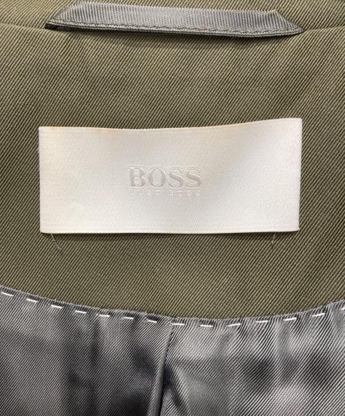 BOSS HUGO BOSS（ボス ヒューゴボス）BOSS HUGO BOSS (ボス ヒューゴボス) 異素材ライダースジャケット オリーブ サイズ:US4の古着・服飾アイテム