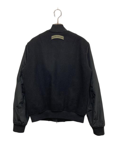 ARMANI EXCHANGE（アルマーニ エクスチェンジ）ARMANI EXCHANGE (アルマーニ エクスチェンジ) 袖ナイロンワッペンブルゾン ブラック サイズ:XSの古着・服飾アイテム