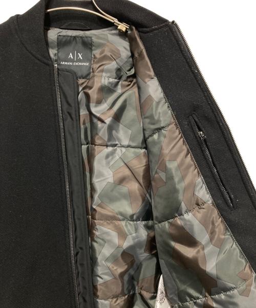 ARMANI EXCHANGE（アルマーニ エクスチェンジ）ARMANI EXCHANGE (アルマーニ エクスチェンジ) 袖ナイロンワッペンブルゾン ブラック サイズ:XSの古着・服飾アイテム