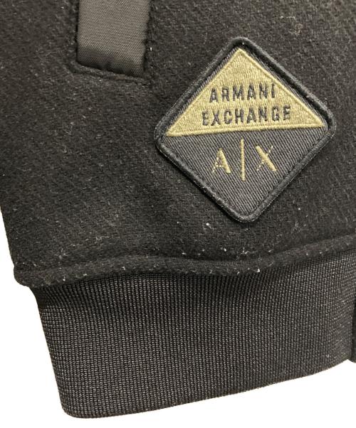 ARMANI EXCHANGE（アルマーニ エクスチェンジ）ARMANI EXCHANGE (アルマーニ エクスチェンジ) 袖ナイロンワッペンブルゾン ブラック サイズ:XSの古着・服飾アイテム