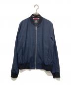 PS Paul SmithＰＳポールスミス）の古着「星座裏地ウールチェックブルゾン」｜ネイビー