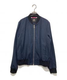PS Paul Smith（ＰＳポールスミス）の古着「星座裏地ウールチェックブルゾン」｜ネイビー