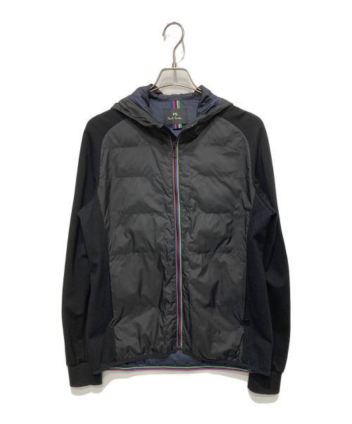 PS Paul Smith（ＰＳポールスミス）PS Paul Smith (ＰＳポールスミス) 切替中綿フーデッドジャケット ブラック サイズ:Lの古着・服飾アイテム
