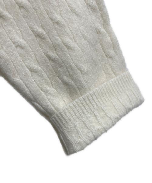 RALPH LAUREN（ラルフローレン）RALPH LAUREN (ラルフローレン) ケーブルニットカーディガン アイボリー サイズ:Lの古着・服飾アイテム