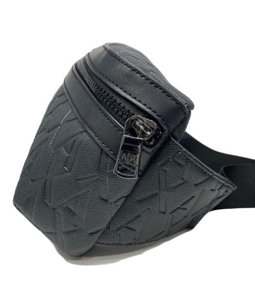 ARMANI EXCHANGE（アルマーニ エクスチェンジ）ARMANI EXCHANGE (アルマーニ エクスチェンジ) ロゴパターンベルトバッグ グレーの古着・服飾アイテム
