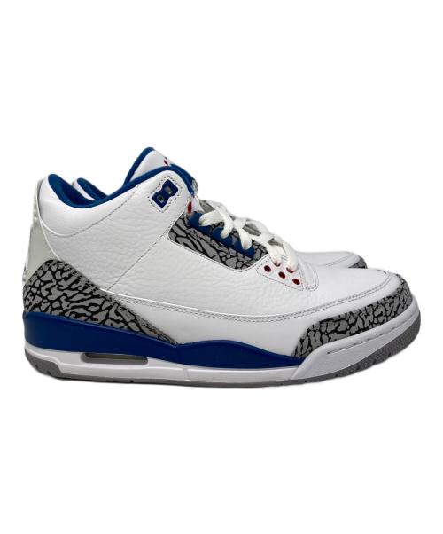 NIKE（ナイキ）NIKE (ナイキ) AIR JORDAN 3 RETRO / ハイカットスニーカー ホワイト×ブルー サイズ:US9.5/UK8.5/EUR43の古着・服飾アイテム