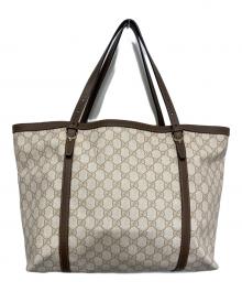 GUCCI（グッチ）の古着「GGスプリームキャンバストートバッグ」｜ホワイト×ブラウン