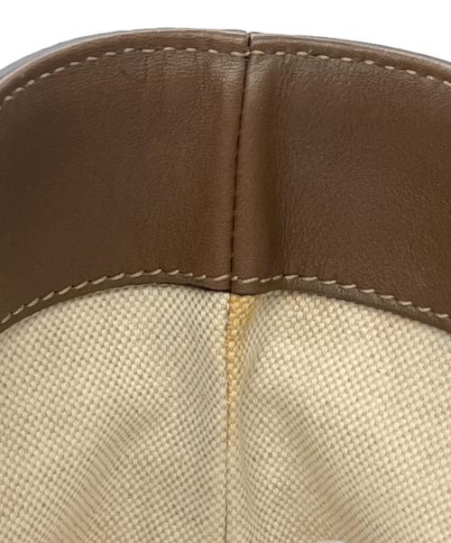 GUCCI（グッチ）GUCCI (グッチ) GGスプリームキャンバストートバッグ ホワイト×ブラウンの古着・服飾アイテム