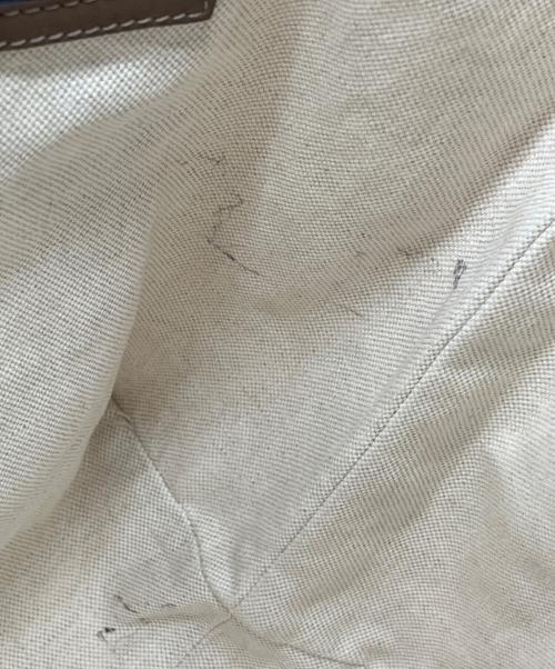 GUCCI（グッチ）GUCCI (グッチ) GGスプリームキャンバストートバッグ ホワイト×ブラウンの古着・服飾アイテム