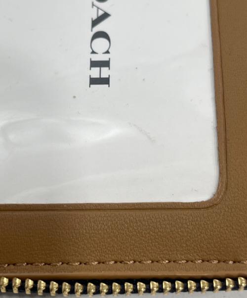 COACH（コーチ）COACH (コーチ) ラウンドジップウォレット ブルー×レッドの古着・服飾アイテム