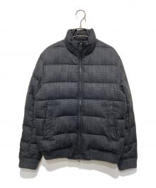 HUGO BOSS（ヒューゴ ボス）の古着「チェックダウンジャケット」｜グレー