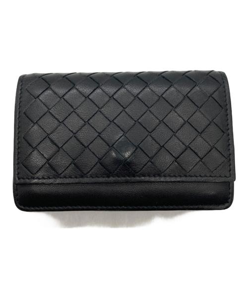 BOTTEGA VENETA（ボッテガベネタ）BOTTEGA VENETA (ボッテガベネタ) コンパクトカードケース ブラックの古着・服飾アイテム