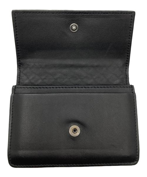 BOTTEGA VENETA（ボッテガベネタ）BOTTEGA VENETA (ボッテガベネタ) コンパクトカードケース ブラックの古着・服飾アイテム