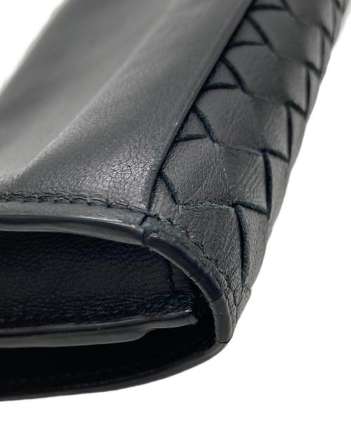 BOTTEGA VENETA（ボッテガベネタ）BOTTEGA VENETA (ボッテガベネタ) コンパクトカードケース ブラックの古着・服飾アイテム