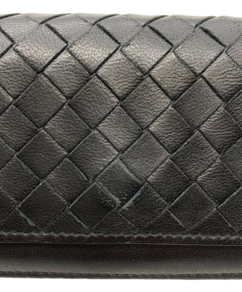 BOTTEGA VENETA（ボッテガベネタ）BOTTEGA VENETA (ボッテガベネタ) コンパクトカードケース ブラックの古着・服飾アイテム