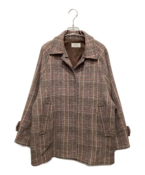 JOURNAL STANDARD relume（ジャーナルスタンダード レリューム）JOURNAL STANDARD relume (ジャーナルスタンダード レリューム) ウールビーバーステンカラーショートコート ベージュ サイズ:FREEの古着・服飾アイテム