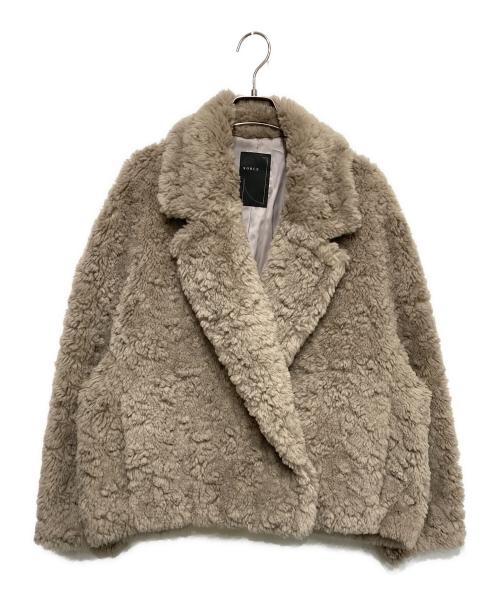 Noble（ノーブル）Noble (ノーブル) リッチフェイクボアショートコート ベージュ サイズ:-の古着・服飾アイテム