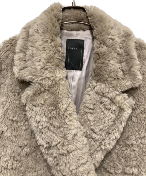 Noble（ノーブル）Noble (ノーブル) リッチフェイクボアショートコート ベージュ サイズ:-の古着・服飾アイテム