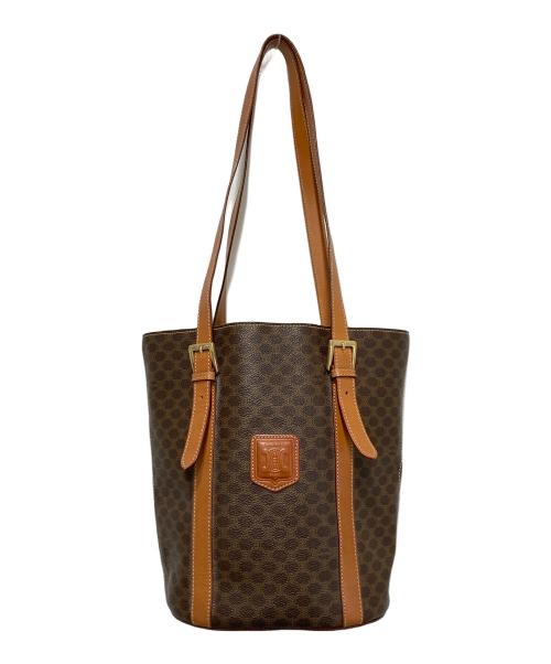 CELINE（セリーヌ）CELINE (セリーヌ) マカダム柄トートバッグ ブラウンの古着・服飾アイテム