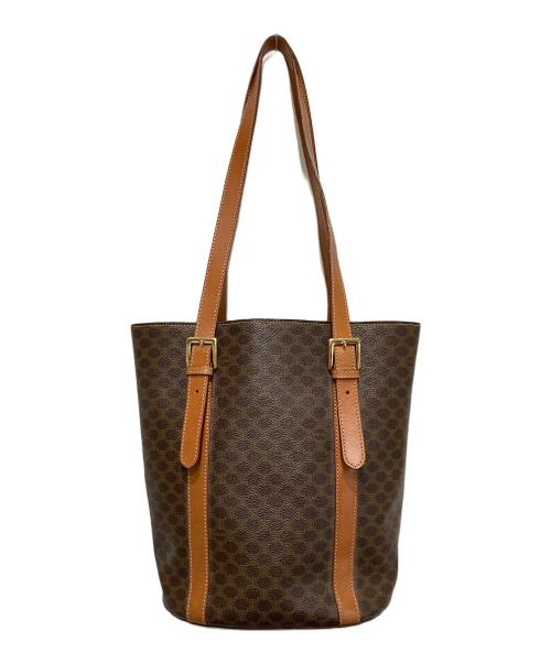 CELINE（セリーヌ）CELINE (セリーヌ) マカダム柄トートバッグ ブラウンの古着・服飾アイテム