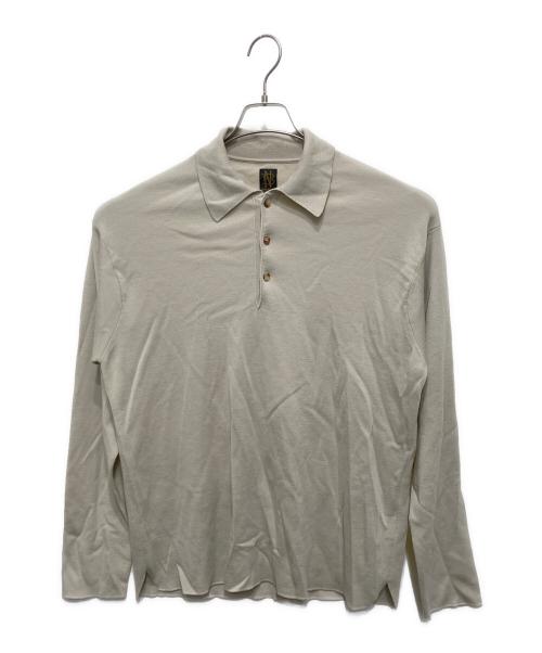 BATONER（バトナ―）BATONER (バトナ―) 32G SMOOTH WOOL POLO ベージュ サイズ:3の古着・服飾アイテム