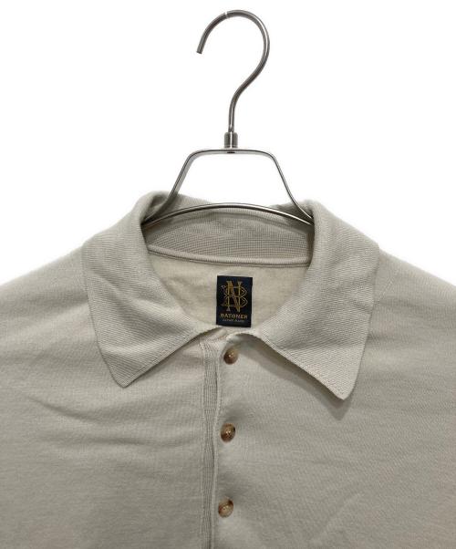 BATONER（バトナ―）BATONER (バトナ―) 32G SMOOTH WOOL POLO ベージュ サイズ:3の古着・服飾アイテム