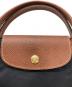 中古・古着 LONGCHAMP (ロンシャン) ル プリアージュ オリジナル S トップハンドルバッグ ブラック：7000円