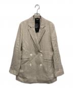 CHAOSカオス）の古着「リネンヘリンボーンダブルブレストジャケット」｜アイボリー