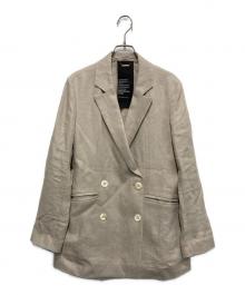 CHAOS（カオス）の古着「リネンヘリンボーンダブルブレストジャケット」｜アイボリー